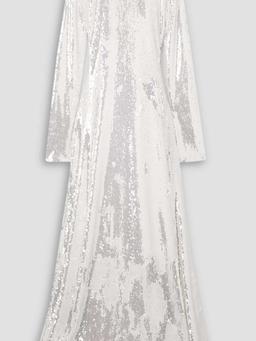 Sidse open-back sequin-embellished stretch-tulle gown