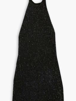 Alexis sequined chiffon halterneck mini dress