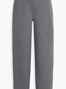 Wool and cashmere-blend felt wide-leg pants