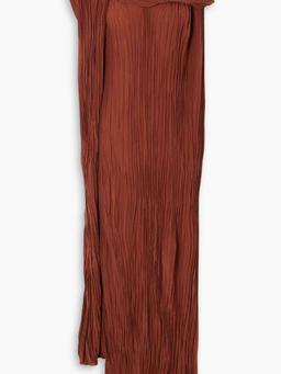 Rita cape-effect silk-plissé maxi dress