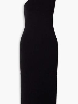 Arriba one-shoulder knitted midi dress
