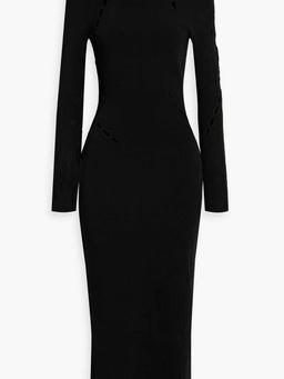 Cutout stretch-jersey midi dress
