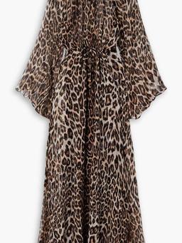 Alanis leopard-print silk-crepon maxi dress