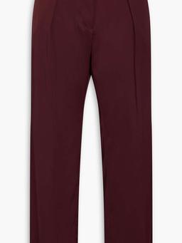 Pleated satin wide-leg pants