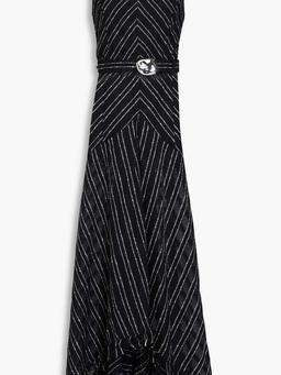 Metallic gauze maxi dress