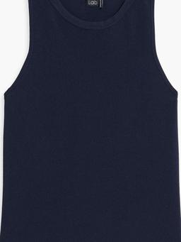 Open-back stretch-knit top