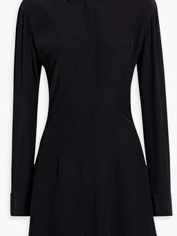 Crepe de chine mini shirt dress