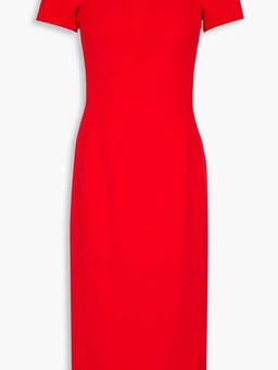 Cutout crepe midi dress