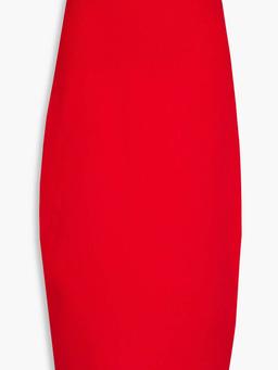 Stretch-knit midi pencil skirt