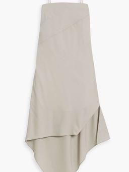 Asymmetric wool-twill dress