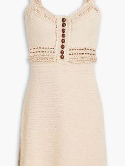 Crocheted cotton mini dress