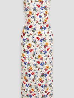 Max floral-print silk-satin maxi dress