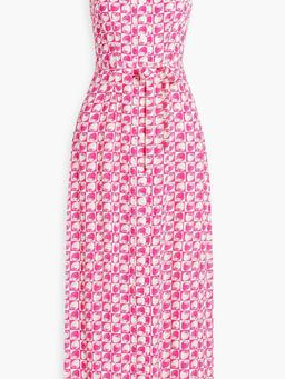 Josephine button-detailed crepe maxi dress