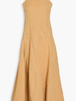 Batista cotton, linen and silk-blend midi dress