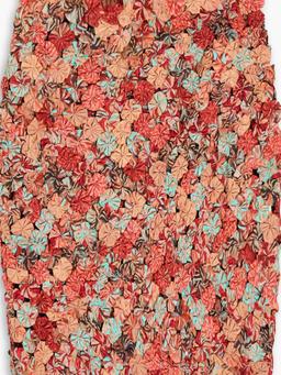 Ariella floral-appliquéd cotton and silk-blend mini skirt