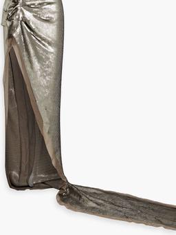 Edfu asymmetric sequined silk-chiffon maxi skirt