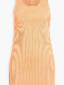 Ribbed-knit mini dress