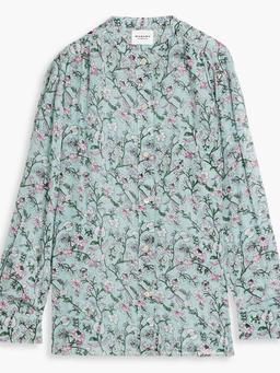 Mexika floral-print cotton-voile top
