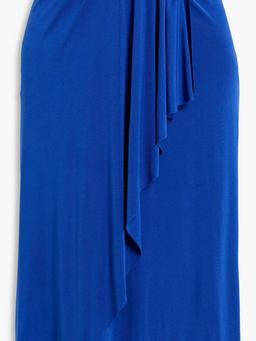 Jacinthe draped stretch-jersey skirt