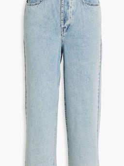 Laliskasr frayed high-rise straight-leg jeans