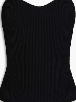 Azura strapless cropped ribbed-knit top