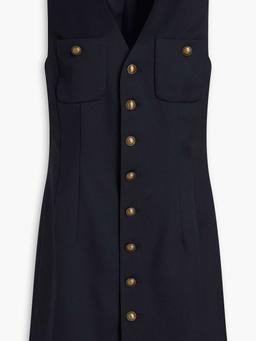 Wool-blend twill mini dress