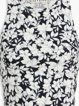Allen floral-print cotton-blend jersey tank