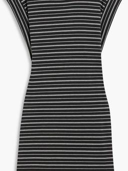 Striped cotton-jersey mini dress