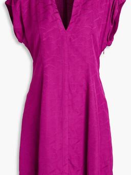 Christina satin-jacquard mini dress