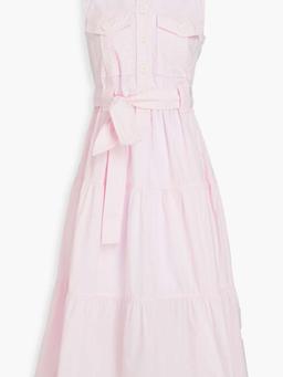 Florence tiered cotton-poplin midi dress