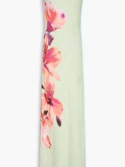 Milou one-shoulder floral-print crepe gown