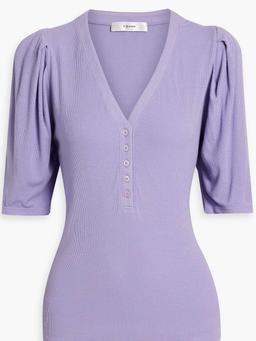 Ribbed stretch-modal jersey top