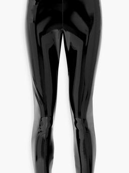 Cropped vinyl leggings