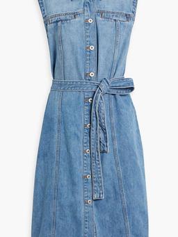 Adeline belted denim dress