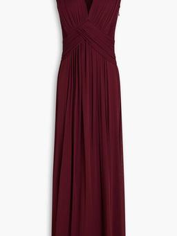 Marika ruched stretch-mesh maxi dress