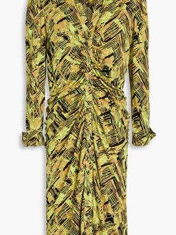 Sheska ruched printed jersey dress