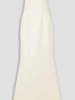 Strapless crepe gown