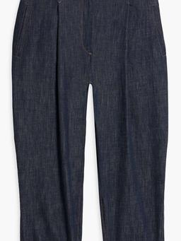 Cropped high-rise tapered jeans