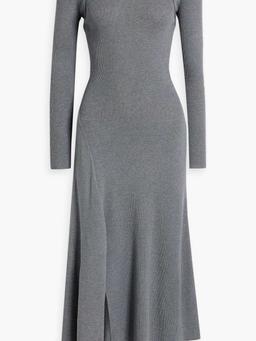 Ribbed wool and cashmere-blend midi dress