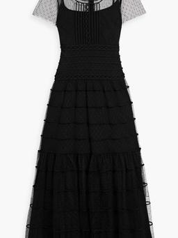 Tiered point d'espirit gown