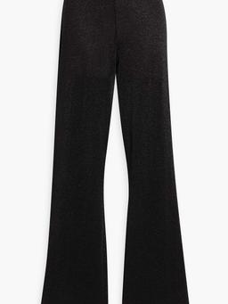 Metallic knitted flared pants