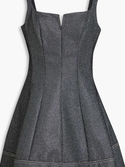 Lydie glittered polka-dot crepe mini dress