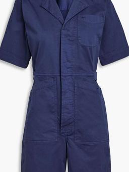Cotton-blend poplin playsuit