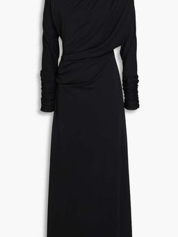 Ruched jersey midi dress