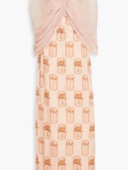 Jacaranda Palma bead-embellished printed jacquard maxi dress