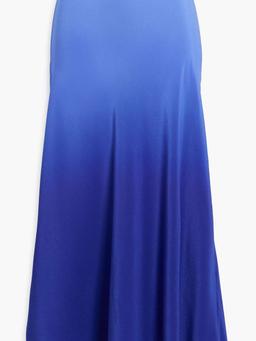 Kelly dégradé silk crepe de chine midi skirt