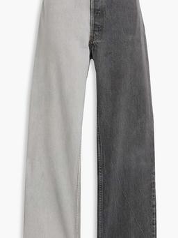 Winona two-tone high-rise straight-leg jeans