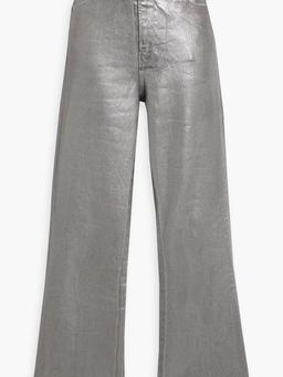 Carson metallic high-rise flared jeans
