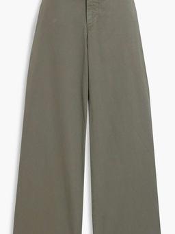 Evie cotton-twill wide-leg pants