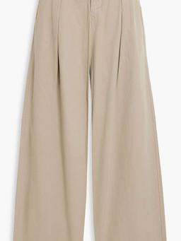 Lola cotton-twill wide-leg pants